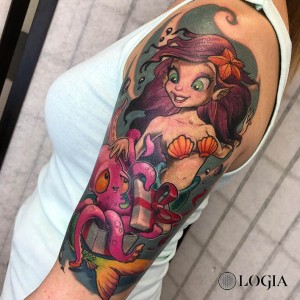 tatuaje-brazo-sirenita-logia-barcelona-valverde 